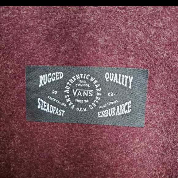 VANS Wool Cloche Fedora Hat Maroon w/Black Trim - Picture 5 of 6